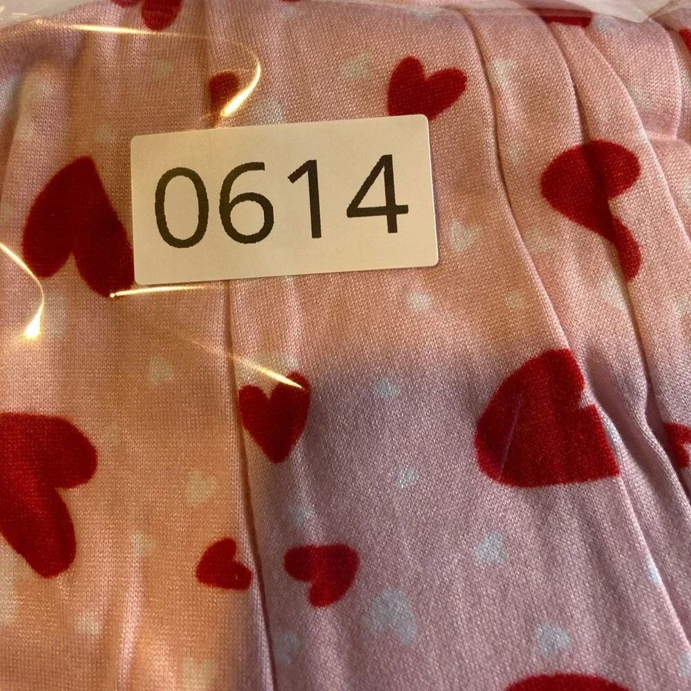 Rene Rofe Womens Pink Heart Print 2pc Chemise and Robe Set Large 517817